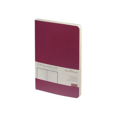 Ежедневник А5 недатированный Megapolis Velvet Flex, темно-розовый-0