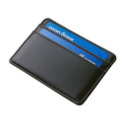 Картхолдер для двух карт и наличных денег с зажимом Crave, черный-3