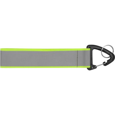 Светоотражающий брелок Reflector, серебристый/неоновый зеленый-1