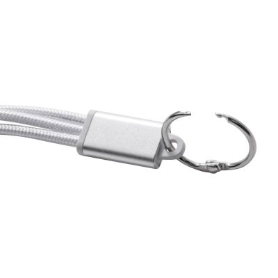 Кабель для зарядки Tres с брелоком, серый-4