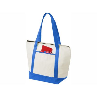 Сумка-холодильник Lighthouse, натуральный/синий-0