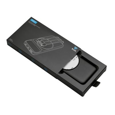 Магнитный беспроводной внешний аккумулятор со встроенными кабелями Мэни,быстаря зарядка, 10000 мАч, черный-6