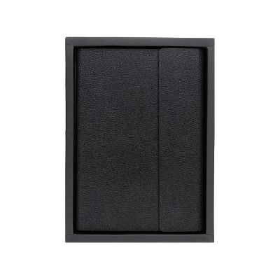 Ежедневник недатированный с магнитным клапаном А5 Venezia, черный-5