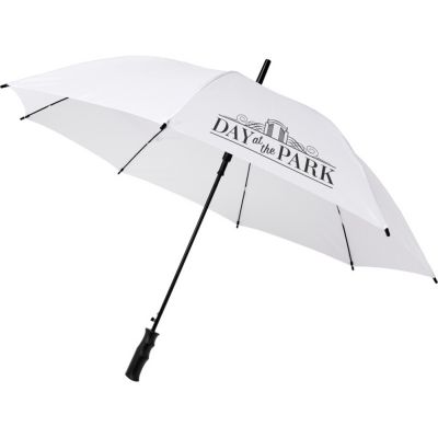 23-дюймовый ветрозащитный полуавтоматический зонт Bella, белый-5