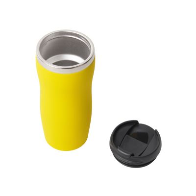 Термокружка Double wall mug C1, soft touch, 350 мл, желтый-1