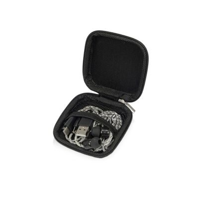 Набор с наушниками и зарядным кабелем 3-в-1 In motion, серый-0