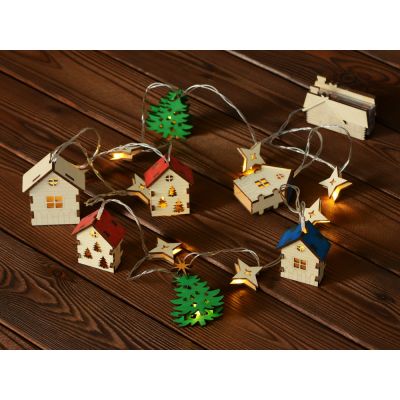 Елочная гирлянда с лампочками Новогодняя цветная-1