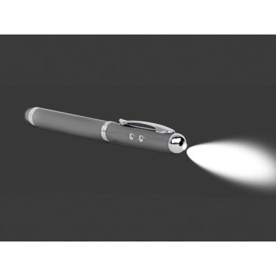 Ручка-стилус Каспер 3 в 1, серебристый-2