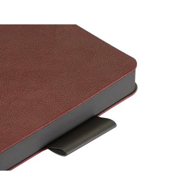 Ежедневник А5 датированный Boston 2026, бордовый с серым обрезом-4