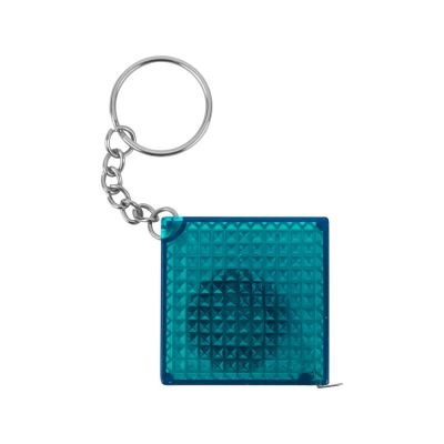 Брелок-рулетка из светоотражающего материала, 1 м., синий/серебристый-2