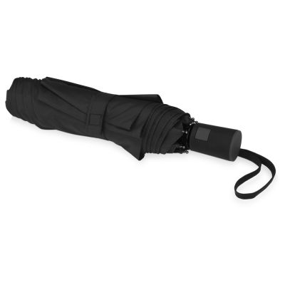 Зонт складной Irvine, полуавтоматический, 3 сложения, с чехлом, черный-3