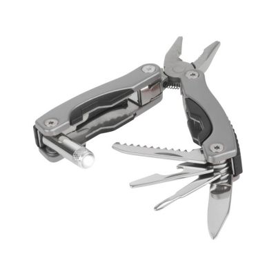 Мультитул Amass со светодиодным фонариком - Серебряный-0