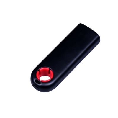 USB-флешка промо на 64 Гб прямоугольной формы, выдвижной механизм, красный-1
