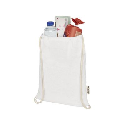 Oregon сумка-кисет из переработанного хлопка, сертифицированного согласно GRS, плотностью 140 г/м² - Белый-2