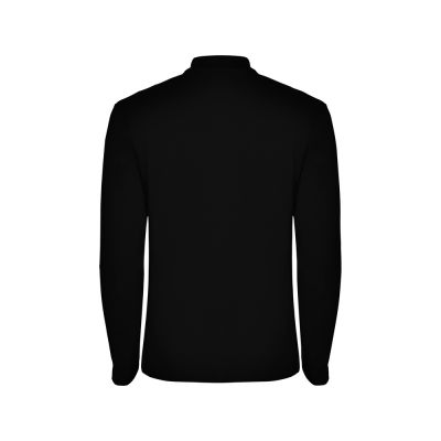 Рубашка поло Estrella мужская с длинным рукавом, черный-1