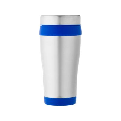 Термостакан Bezel, серебристый/синий-1