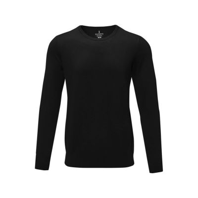 Мужской пуловер Merrit с круглым вырезом, черный-1