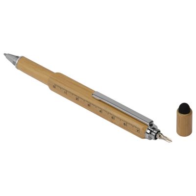 Ручка-стилус из бамбука Tool с уровнем и отверткой-5