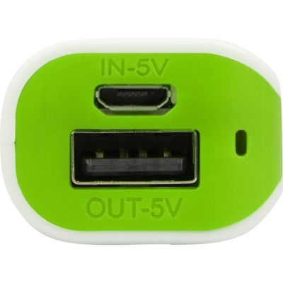 Портативное зарядное устройство (power bank) Basis, 2000 mAh, зеленое яблоко-2