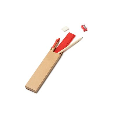 Набор канцелярский LIZANA, красный-0