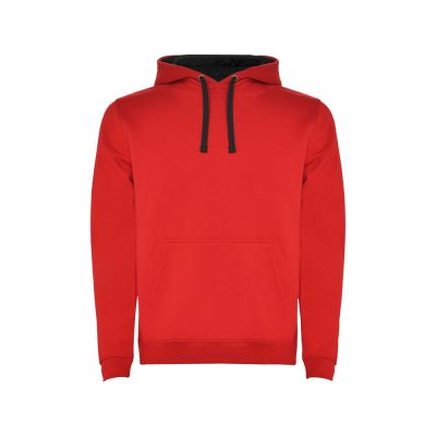 Толстовка с капюшоном Urban мужская, красный/черный-0