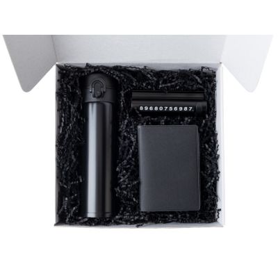 Подарочный набор Premier с термокружкой, парковочной визиткой и обложкой для документов-3