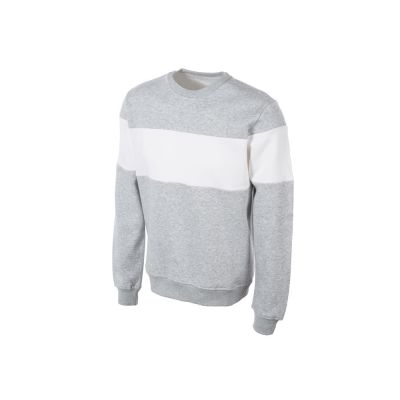 Свитшот блокинг Edinburgh, серый меланж/белый, мужской-4