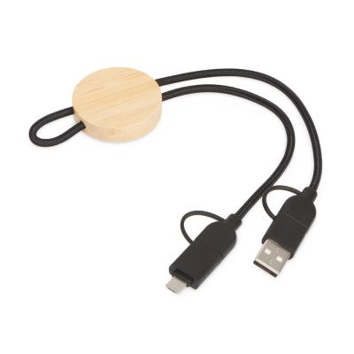 Универсальный зарядный кабель из переработанных ПЭТ и ТПЕ Acalypha, быстрая зарядка 25 Вт, черный-0