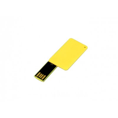 USB-флешка на 32 Гб в виде пластиковой карточки, желтый-1