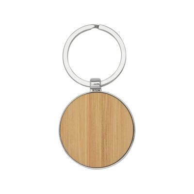 Круглый брелок Nino из бамбука, дерево-1