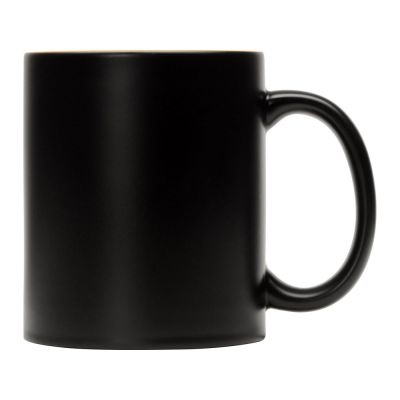 Кружка-хамелеон Surprise матовая, черный/оранжевый-1