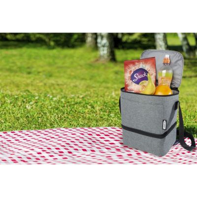Tundra, сумка-холодильник из переработанного PET-пластика, для обеда, на 9 банок, серый яркий-6