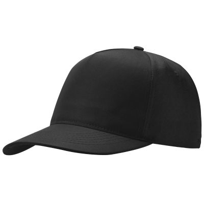 Бейсболка Poly 5-ти панельная 120 гр, черный-0
