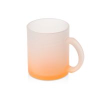 Стеклянная матовая кружка Омбре с градиентом для сублимации, оранжевый