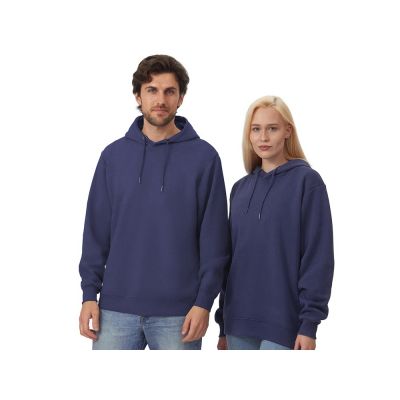 Толстовка с капюшоном оверсайз Lisbon унисекс, темно-синий-0