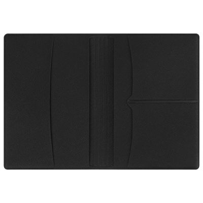 Обложка для паспорта с RFID защитой отделений для пластиковых карт Favor, черная-4
