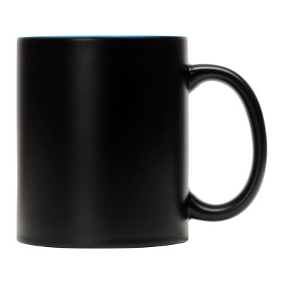 Кружка-хамелеон Surprise матовая, черный/голубой-1