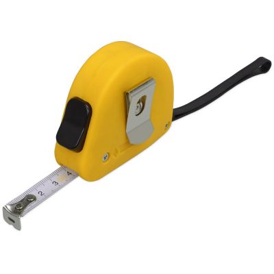 Рулетка 3м Meter, софт-тач, желтый-1