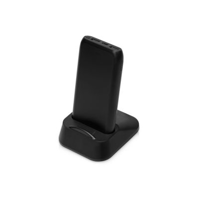 Портативное беспроводное зарядное устройство с док-станцией Uniq, 10000 mah, черный-1