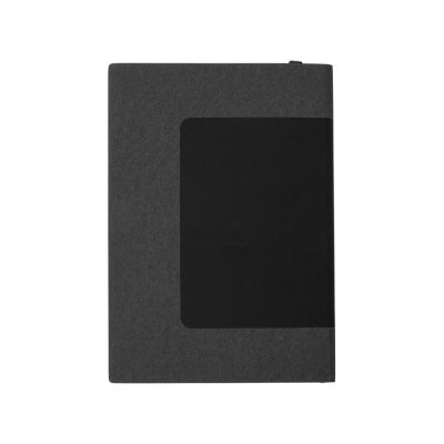 Бизнес блокнот Supreme с вставкой из софт-тача, гибкая обложка, 128 листов, черный-3