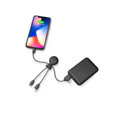 Портативное зарядное устройство BioPack c кабелем Mr. Bio, 5000 mAh, черный-3