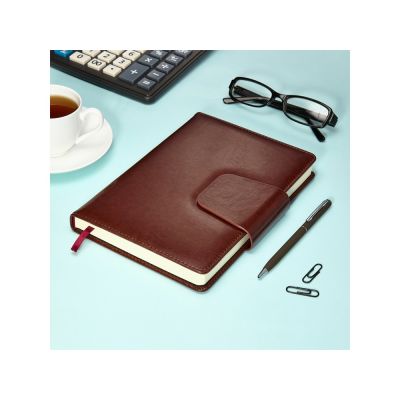 Ежедневник А5 недатированный Prestige, темно-коричневый-6