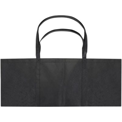 Jumbo эко-сумка очень большого размера из нетканого материала, объемом 65 л, сплошной черный-2