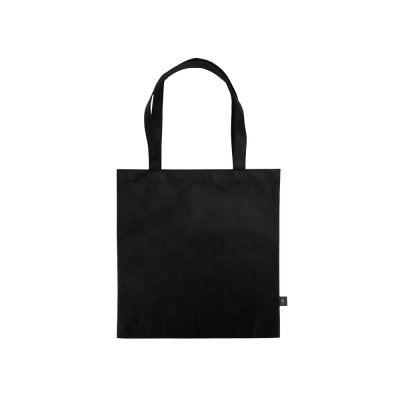 Сумка-шоппер Reviver из нетканого переработанного материала RPET, черный-3