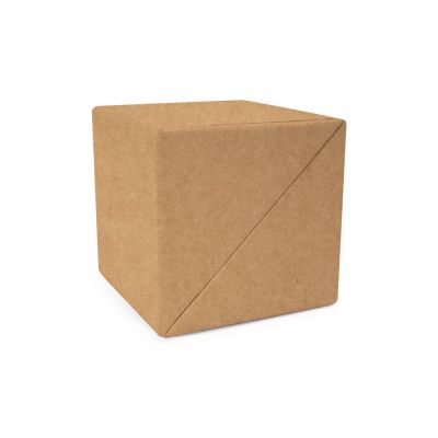 Картонный настольный набор DIMAS в форме куба, бежевый-2