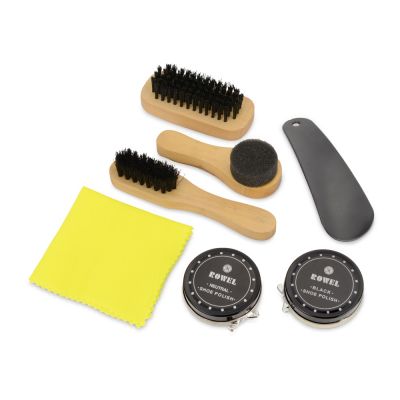 Набор для чистки обуви Шайн, черный, желтый, дерево-1