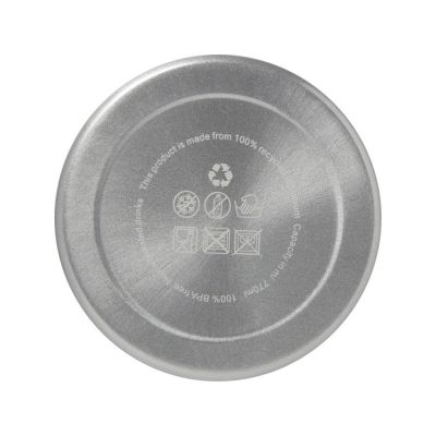 Бутылка для воды с карабином Oregon, объемом 770 мл, серебристый-3