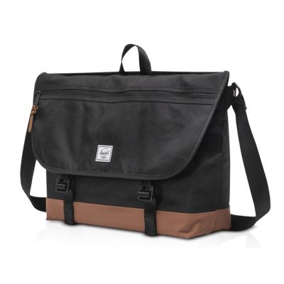 Сумка-мессенджер Herschel Cove из переработанного материала 22,5 л - сплошной черный-0