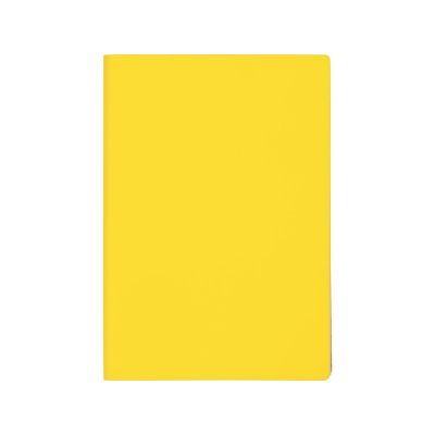 Бизнес-блокнот C1 софт-тач, гибкая обложка, 128 листов, желтый-1