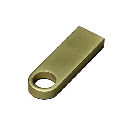 USB 2.0-флешка на 512 Мбайт с мини чипом и круглым отверстием, золотистый-2